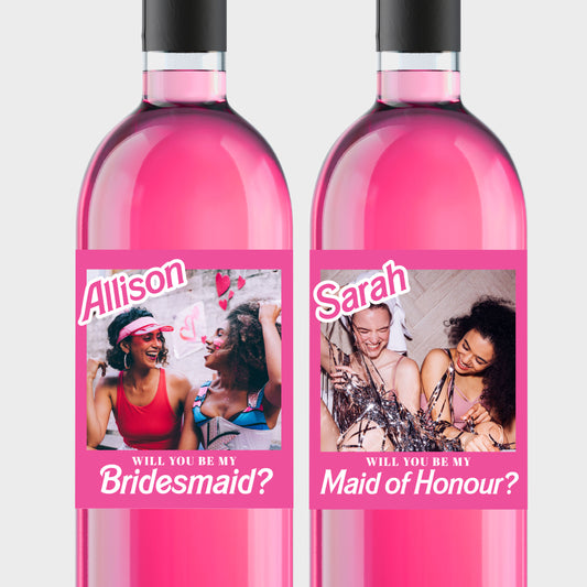 Barbie | Bridesmaid Proposal Wine Label