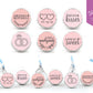 108 Personalized Hershey’s Kisses Stickers | Blush Wedding