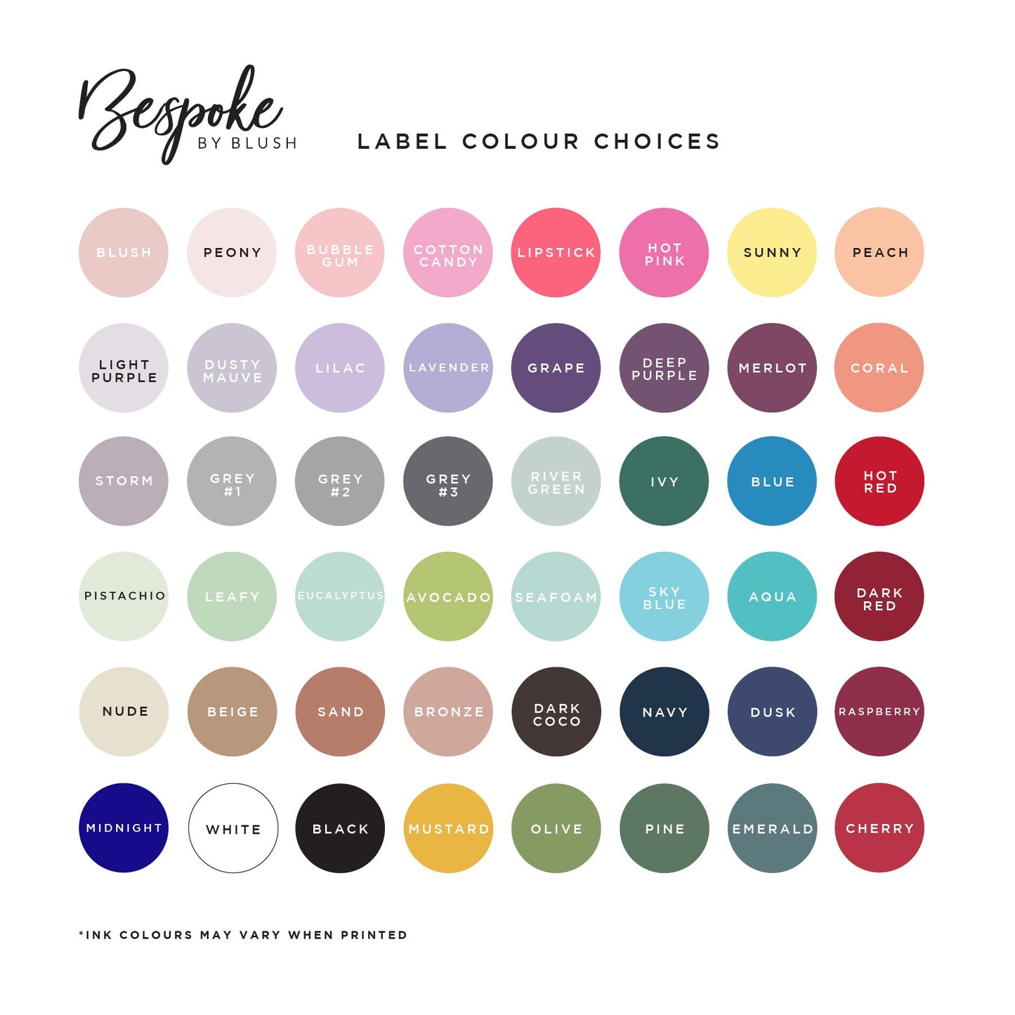 Ready To Pop | Favour Labels + Bags (40+ Colour Options)