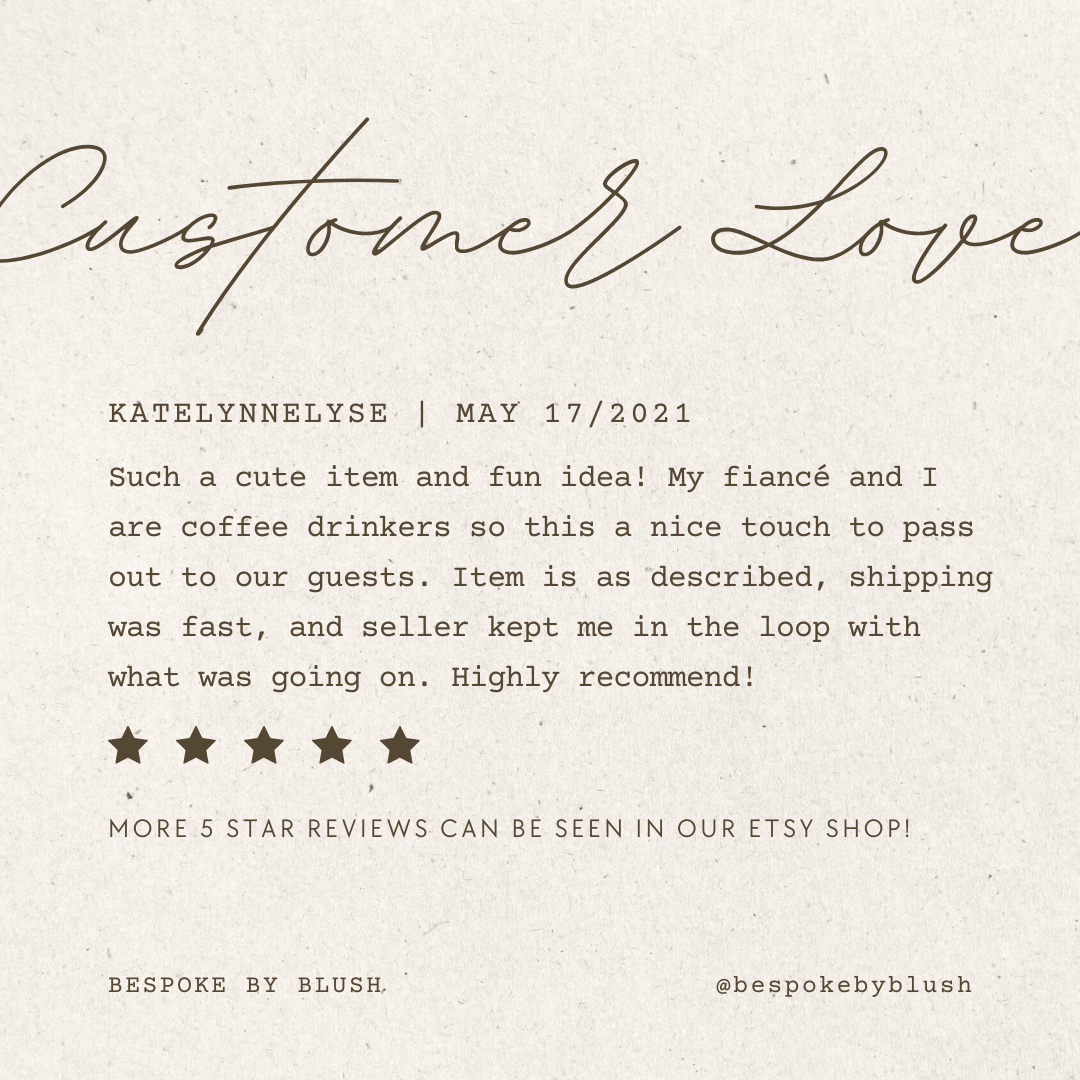 Multi Colour Started With A Cup Of Coffee | Wedding Favour Bags