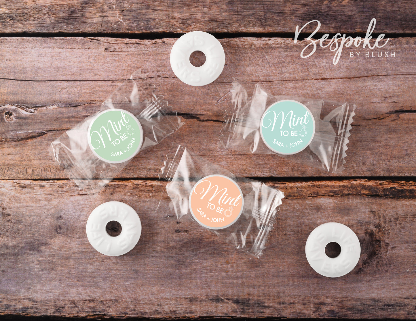 108 Personalized Lifesaver Mint Stickers | Cursive Mint To Be      (40+ Colour Options)