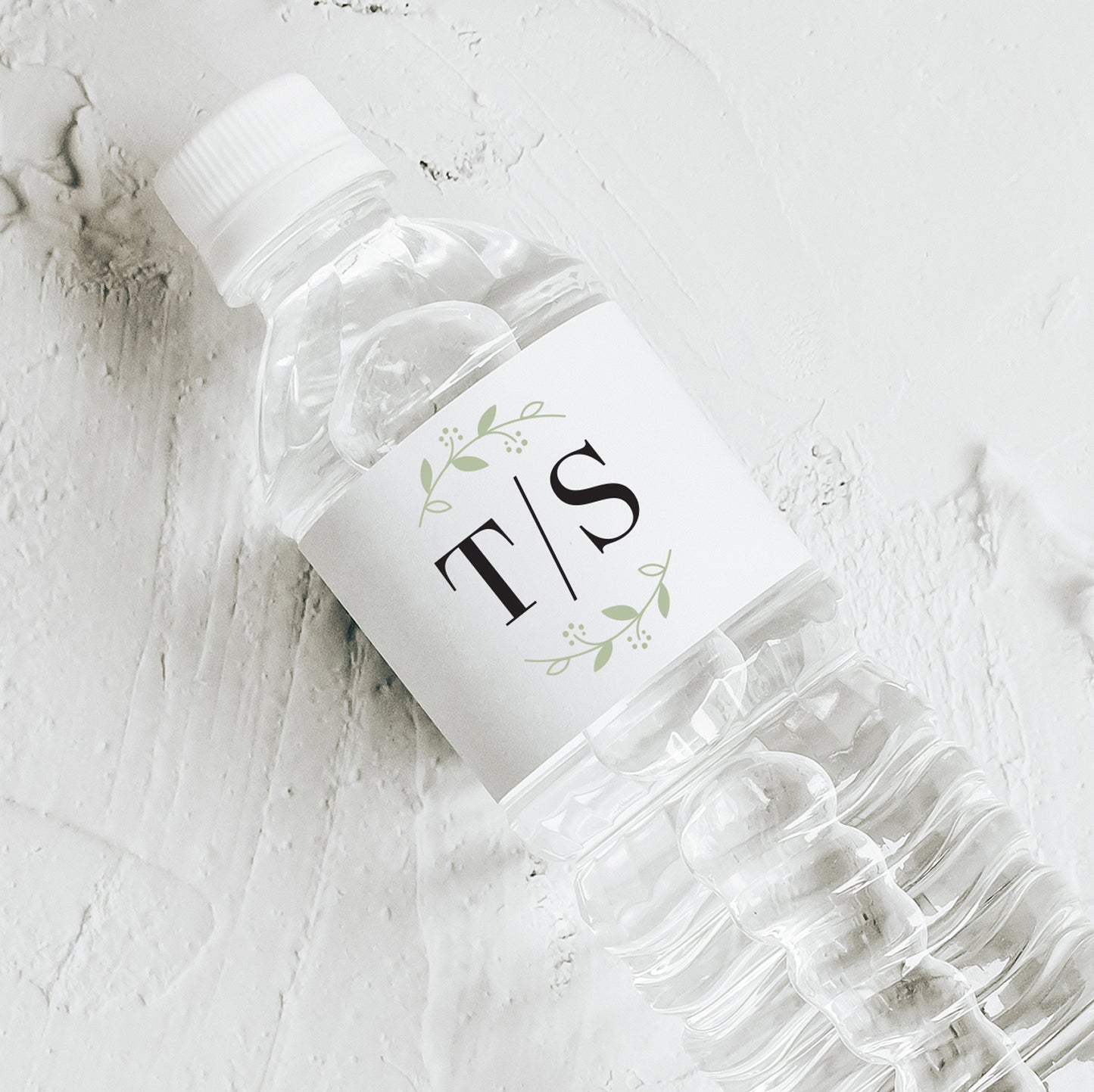 Greenery Monogram | Wedding Water Bottle Labels
