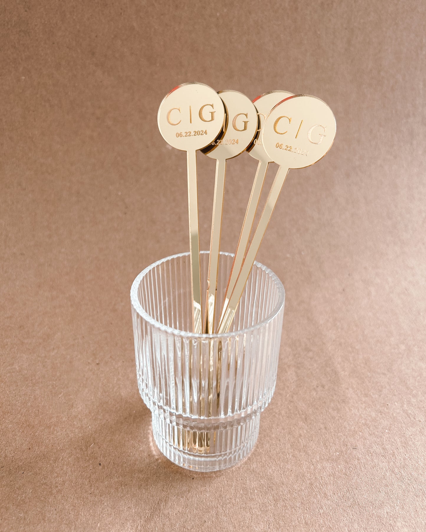 Personalized Wedding Drink Stirrers