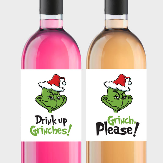 Grinch Wine Label