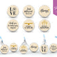 108 Personalized Hershey’s Kisses Stickers | Wizard Wedding