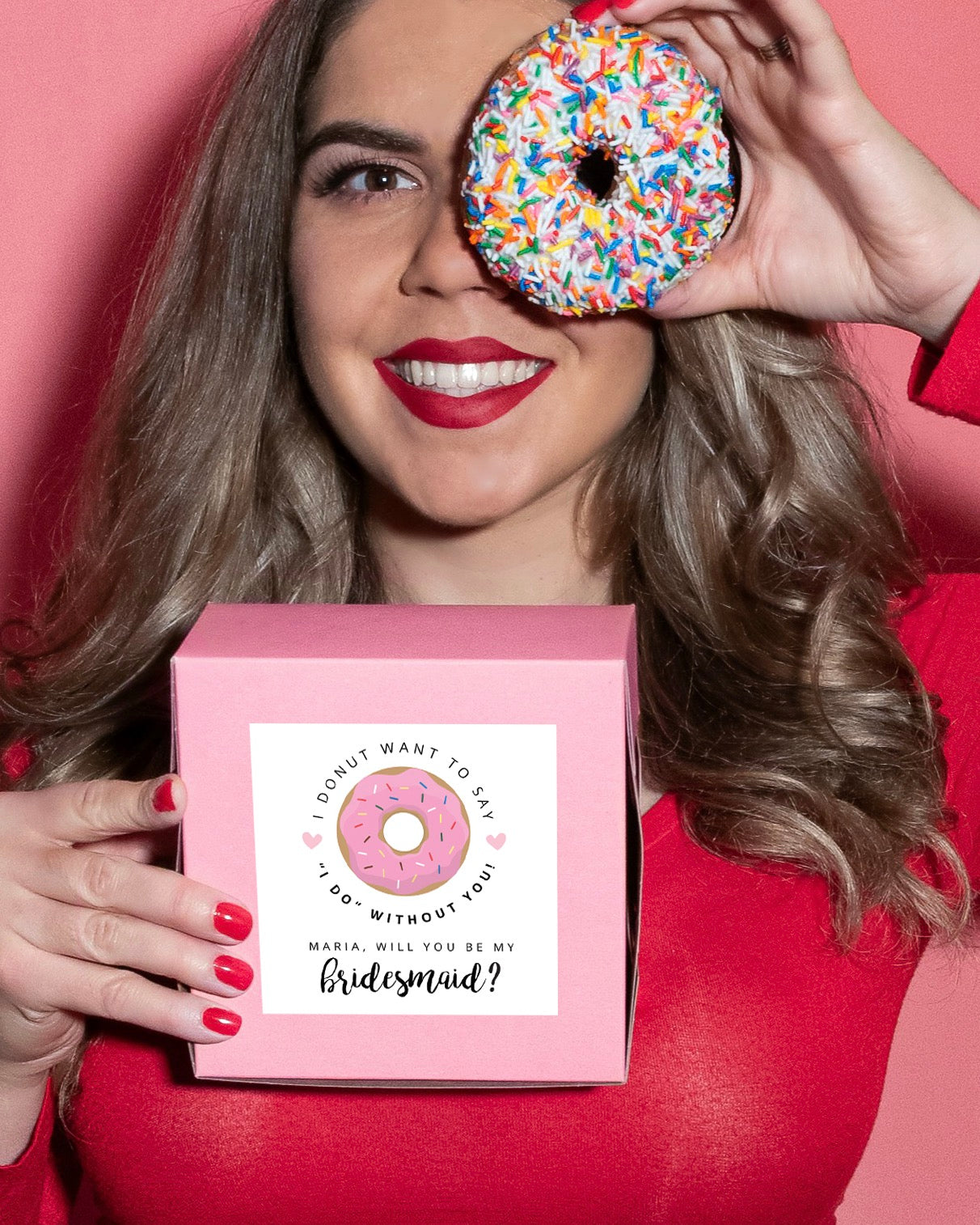 Pink Donut Proposal Box | Bridesmaid Proposal