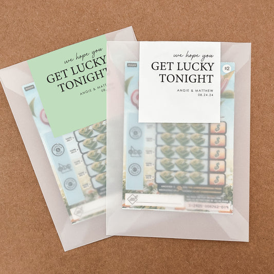 We Hope You Get Lucky Tonight | Lottery Ticket Favours