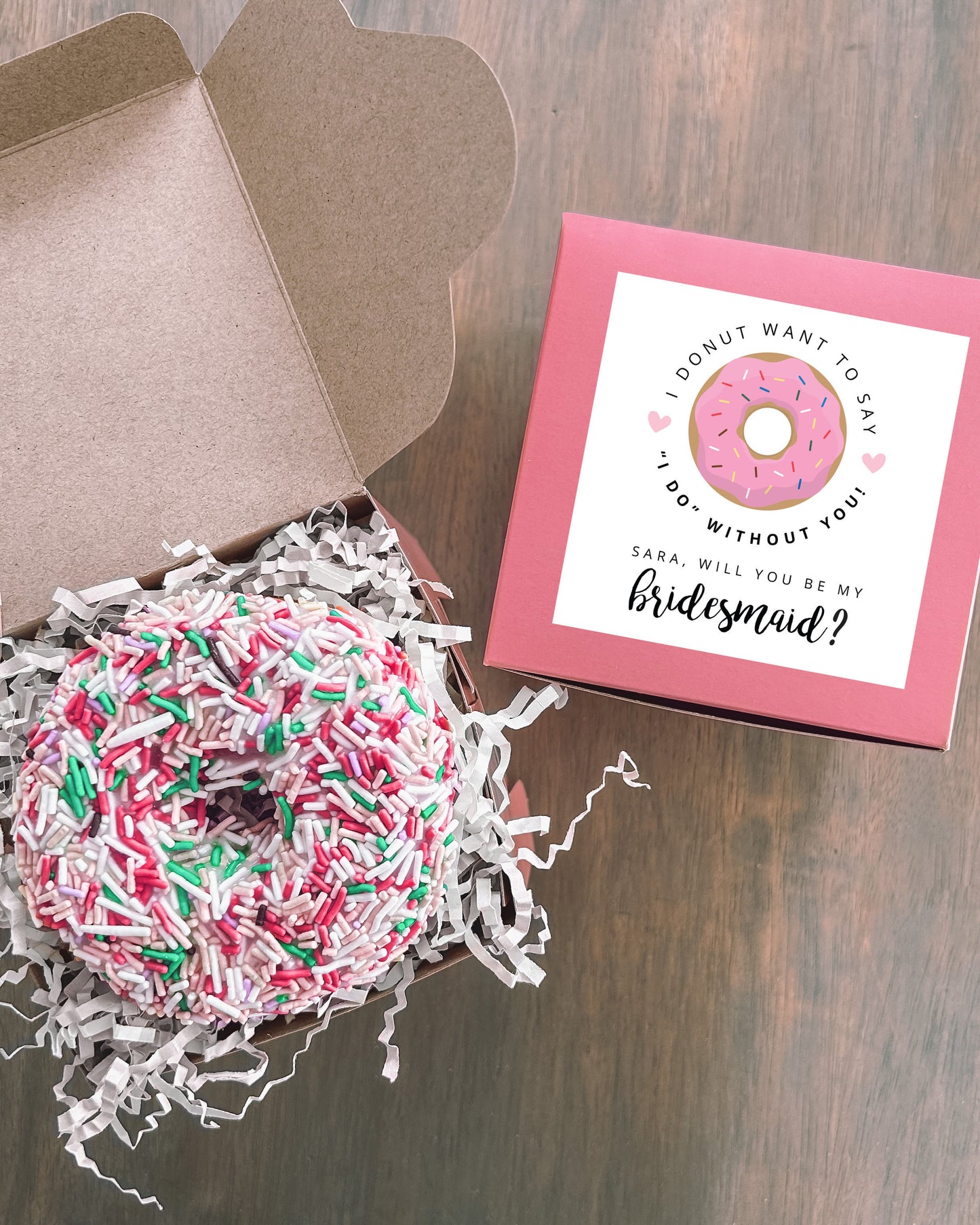 Pink Donut Proposal Box | Bridesmaid Proposal