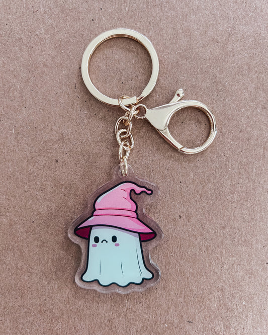 Pink Ghost Keychain