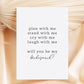 Plan With Me, Stand With Me | Bridesmaid Proposal Card