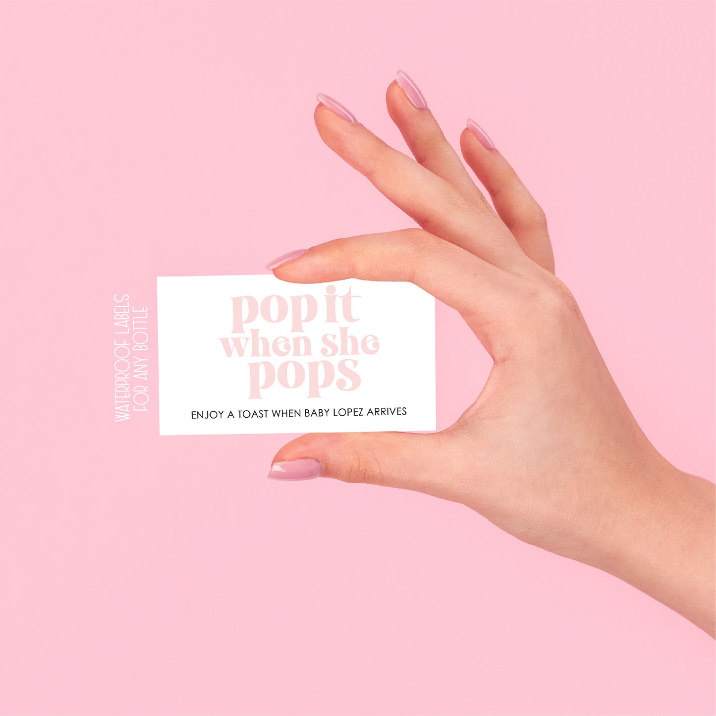 Pop It When She Pops | Mini Champagne Labels