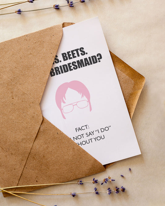 Bears Beets | The Office Bridesmaid Proposal Card