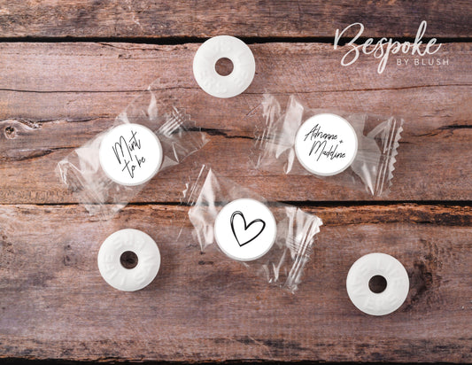 108 Personalized Lifesaver Mint Stickers | White Mint To Be