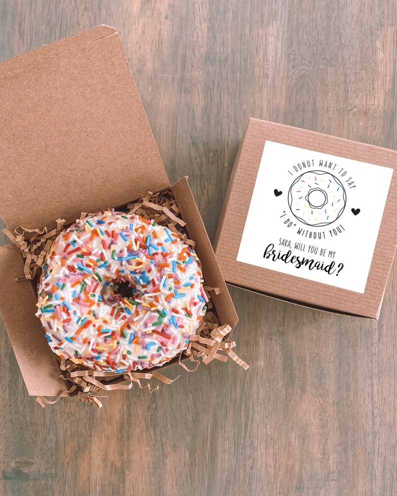 Kraft Donut Proposal Box | Bridesmaid Proposal