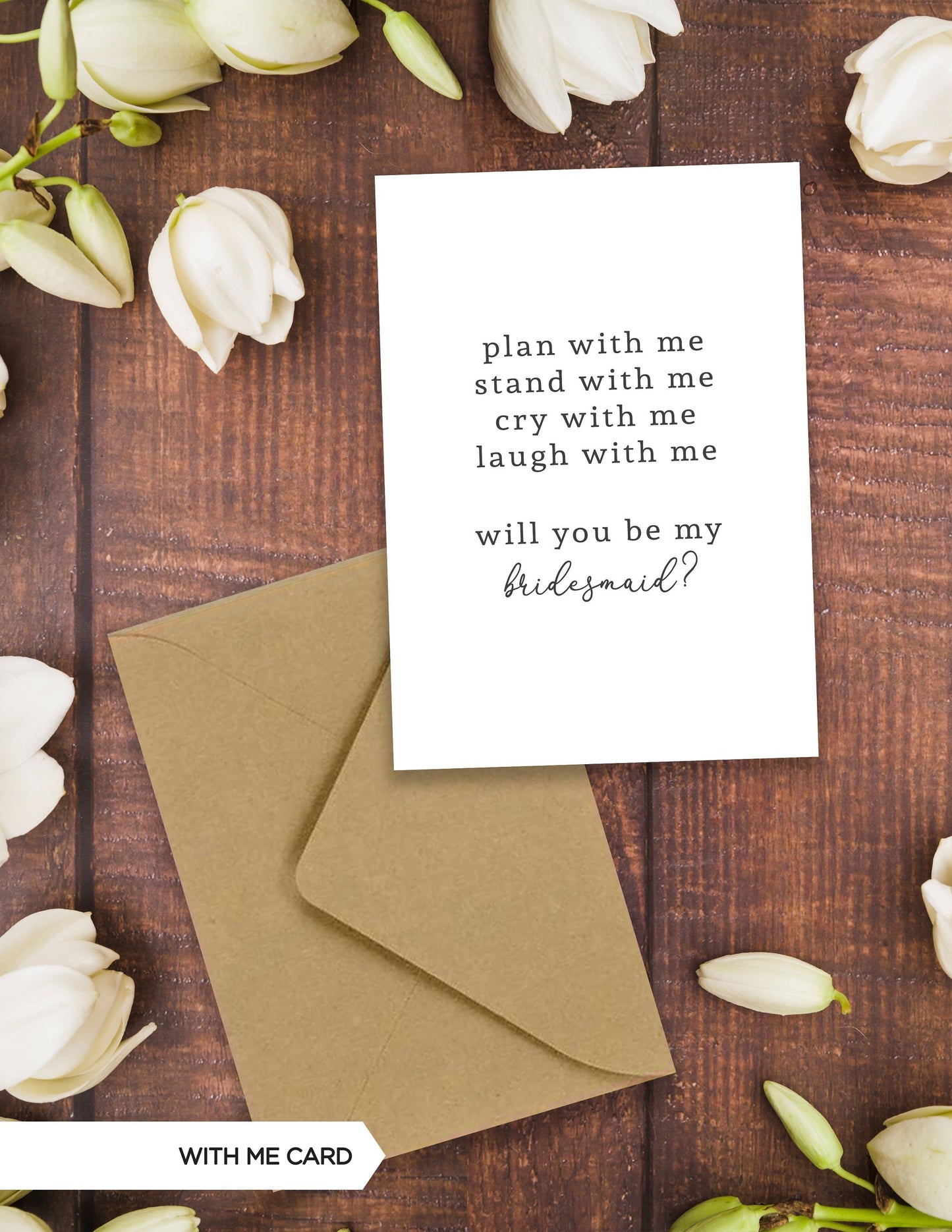 Plan With Me, Stand With Me | Bridesmaid Proposal Card