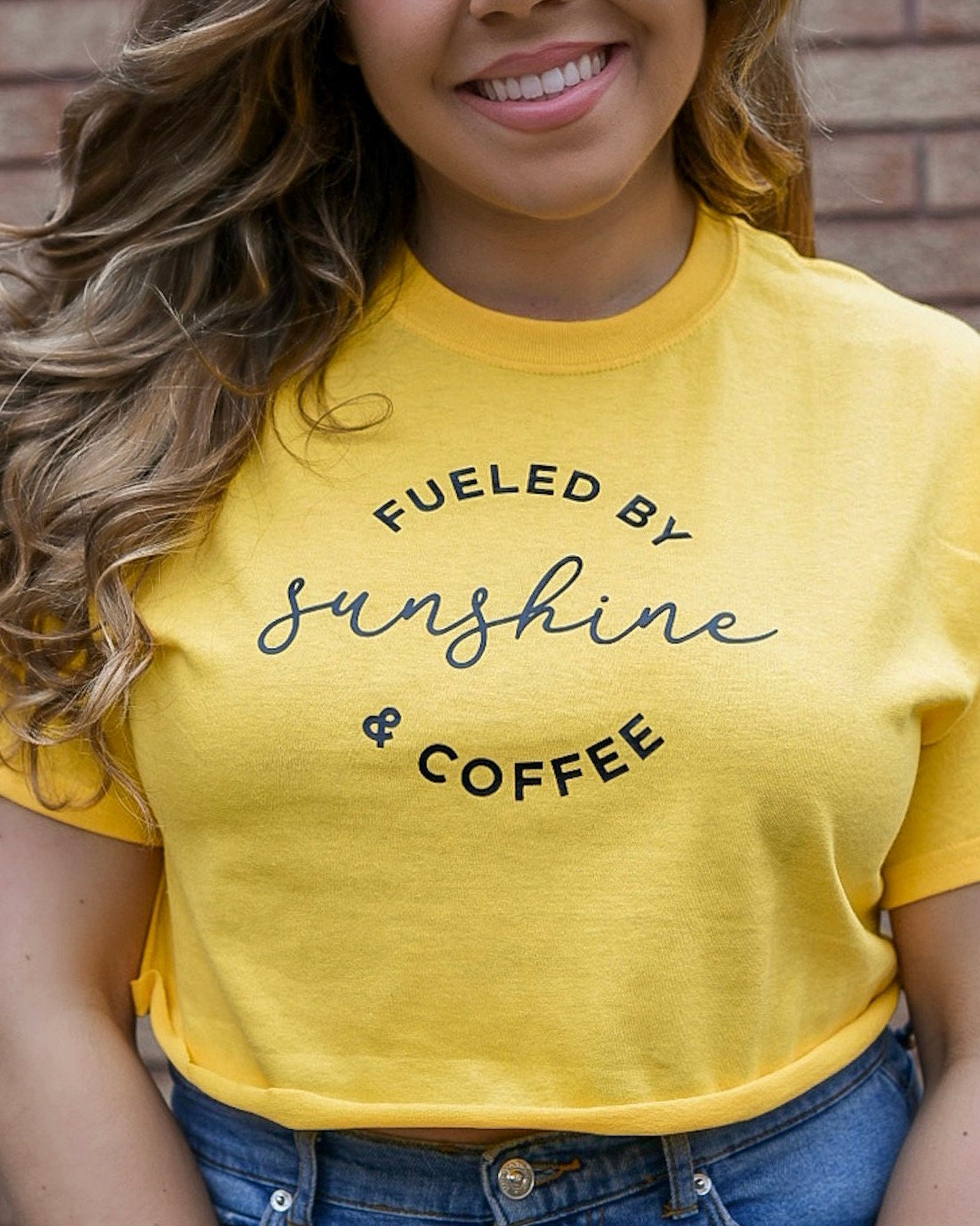 Fueled By Sunshine & Coffee | Cropped T-Shirt