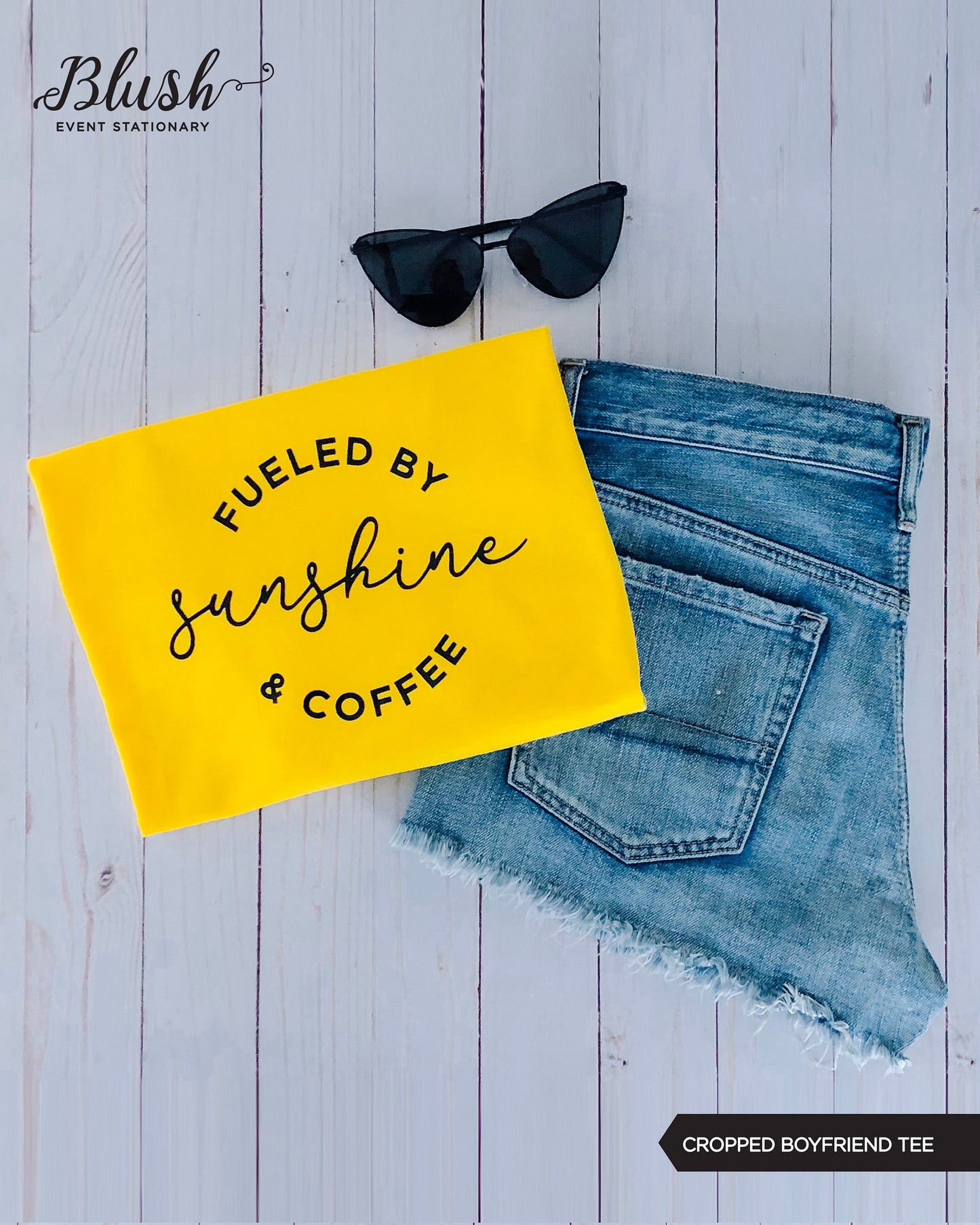 Fueled By Sunshine & Coffee | Cropped T-Shirt