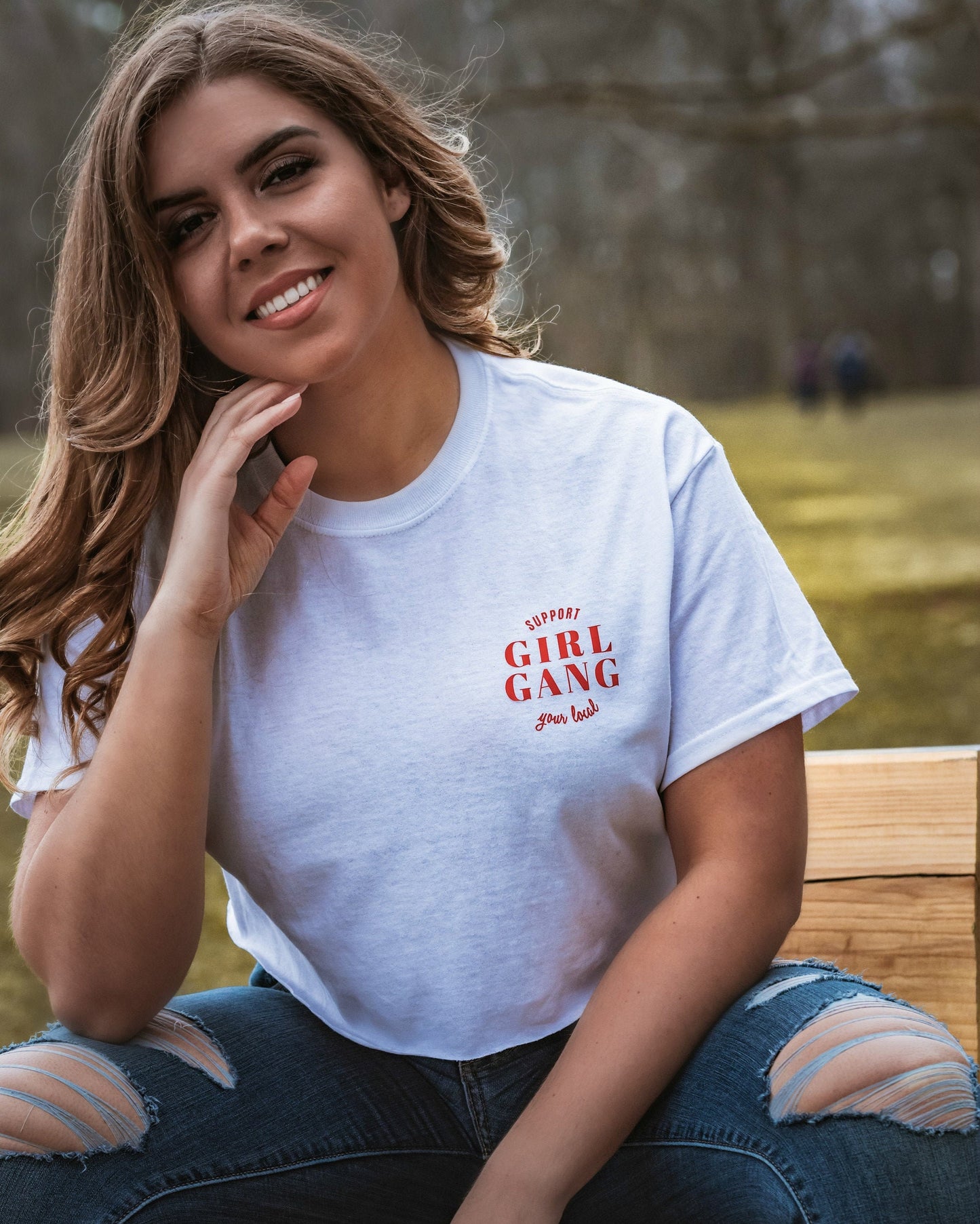 Support Your Local Girl Gang | Cropped T-Shirt