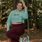 Thick Thighs & Good Vibes | Cropped Women's Hoodie