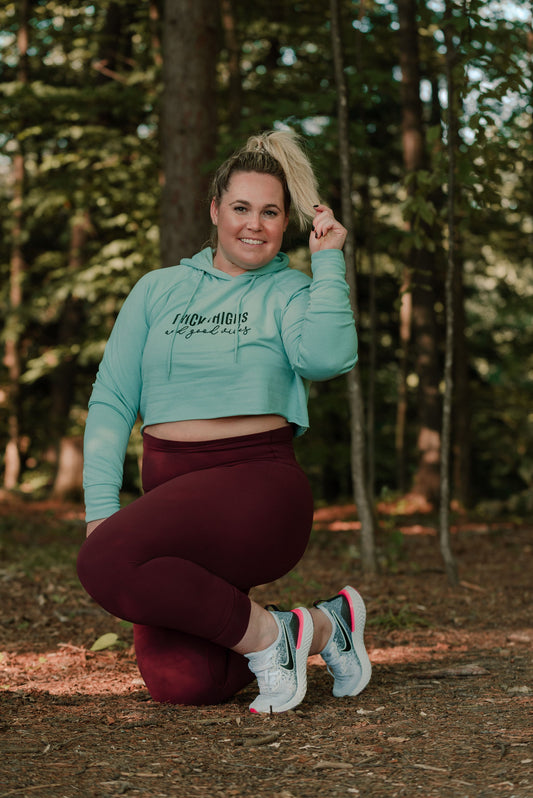 Thick Thighs & Good Vibes | Cropped Women's Hoodie