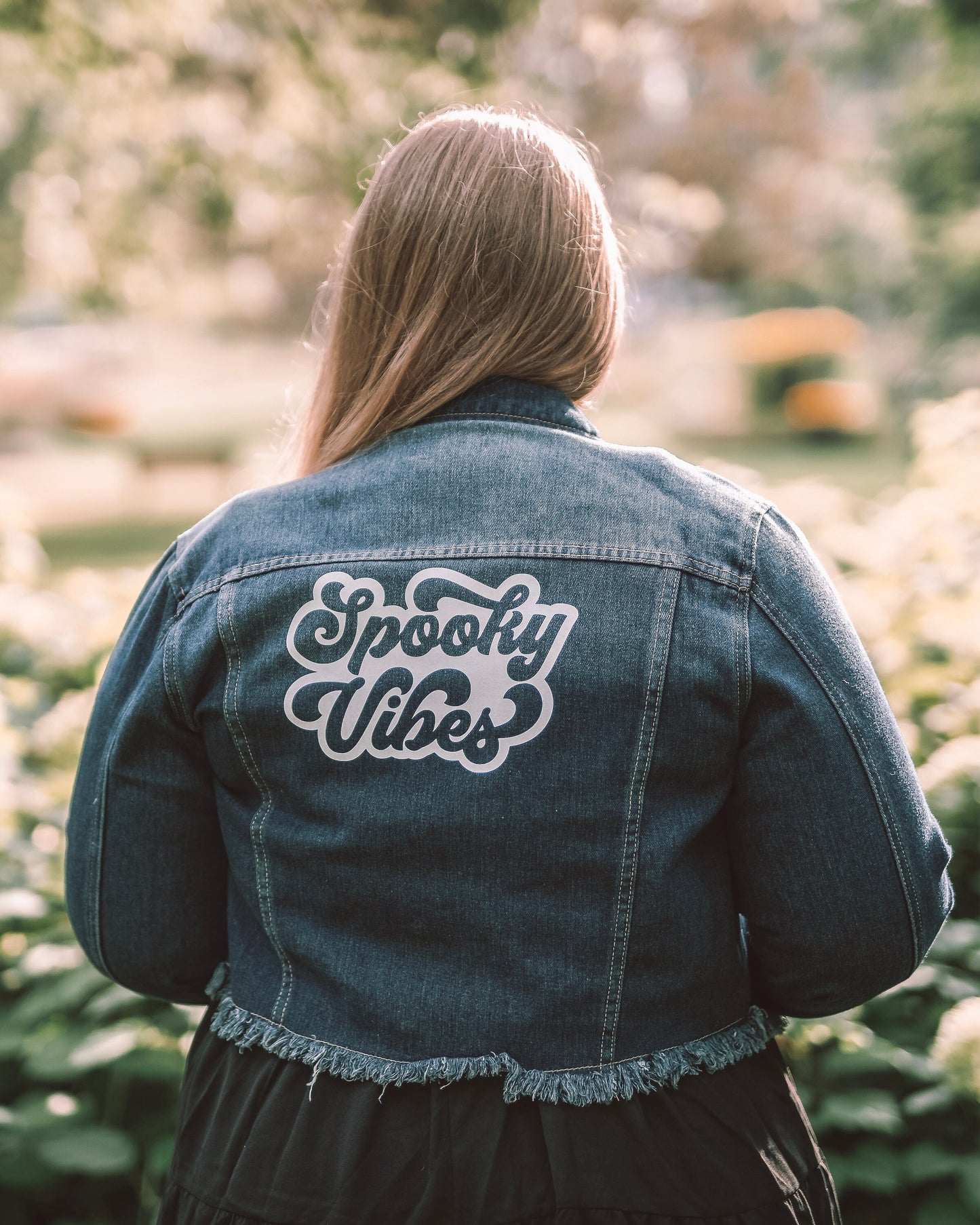 LIMITED EDITION! Spooky Vibes Halloween Women's Denim Jacket