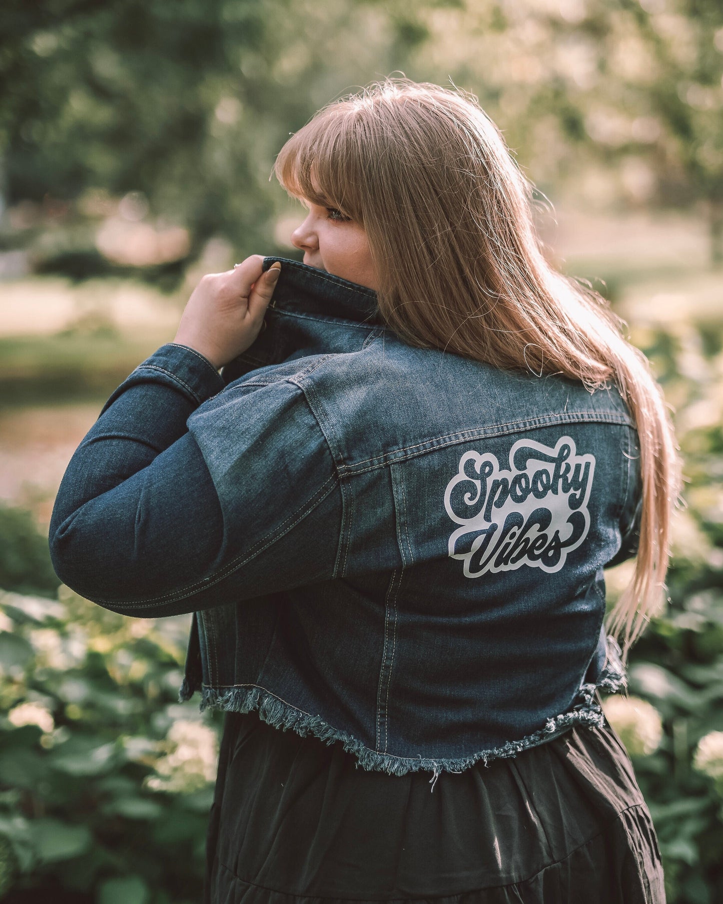 LIMITED EDITION! Spooky Vibes Halloween Women's Denim Jacket