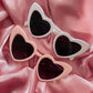 Retro Heart Sunglasses | Pink & White