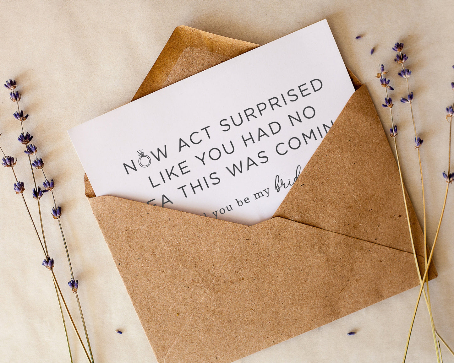 Now Act Surprised | Bridesmaid Proposal Card