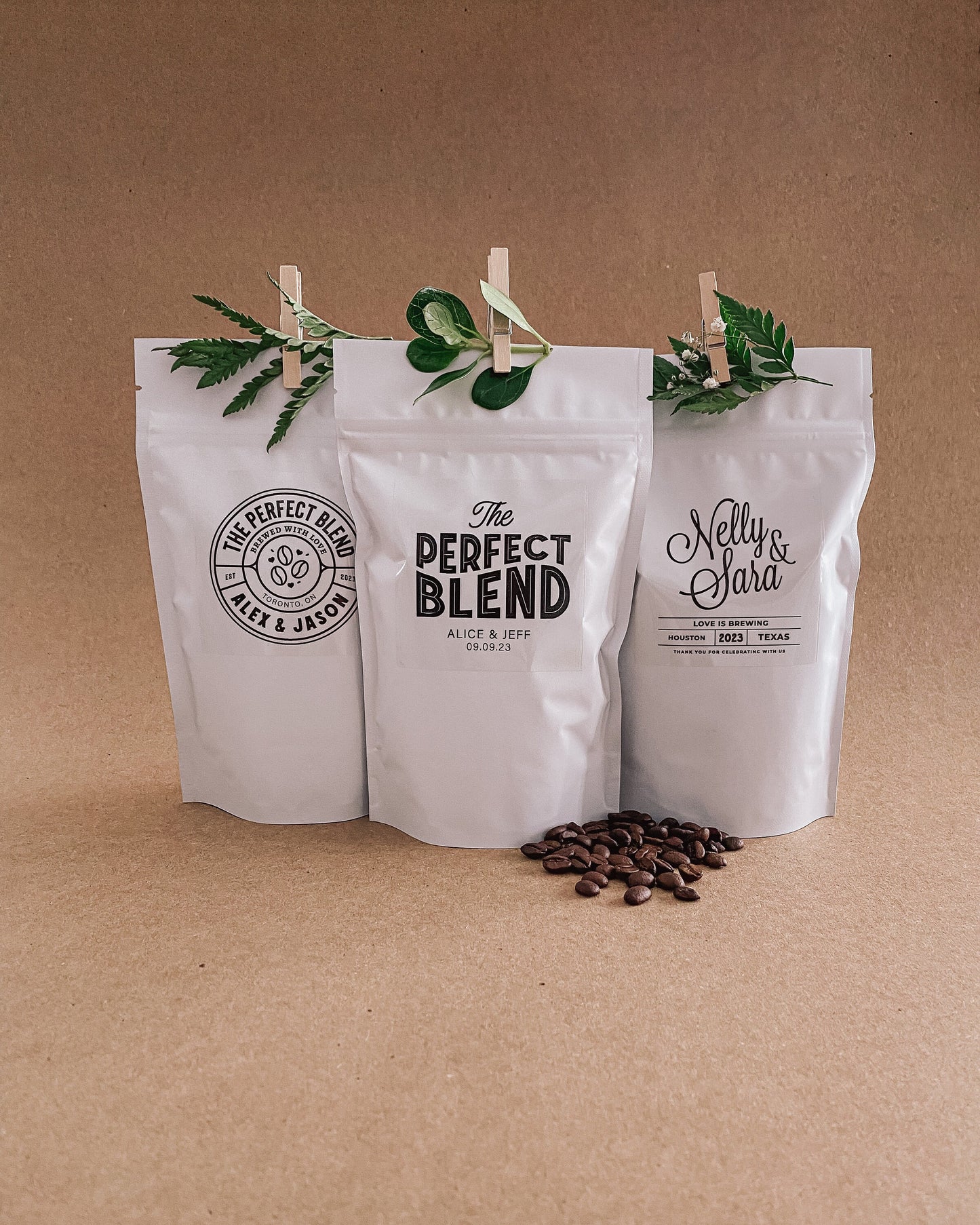 The Perfect Blend Coffee Wedding Favour Bags | Large White