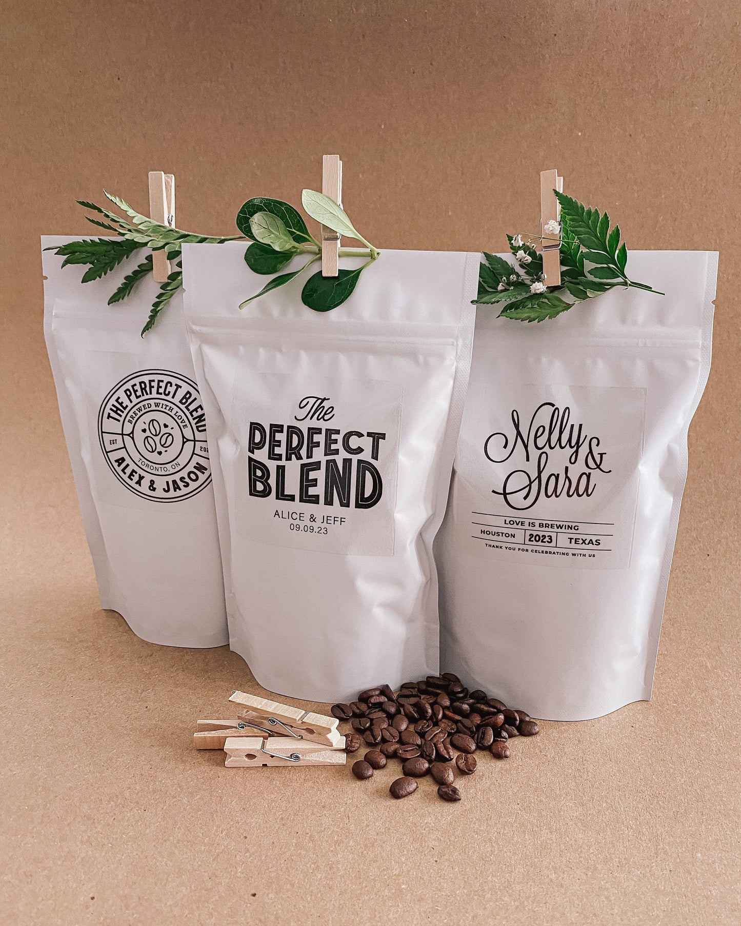 The Perfect Blend Coffee Wedding Favour Bags | Large White