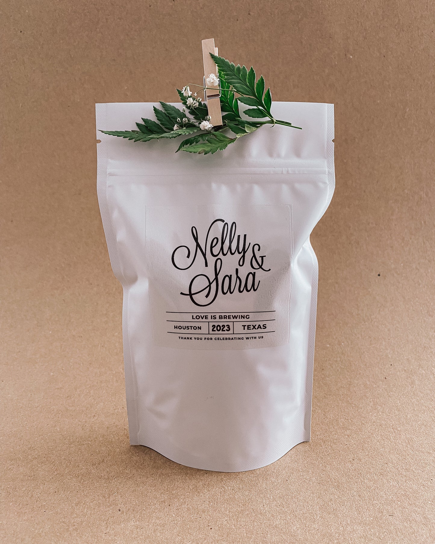 The Perfect Blend Coffee Wedding Favour Bags | Large White